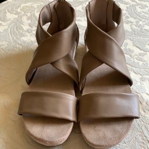 Extremely comfortable tan , zipper at heel.